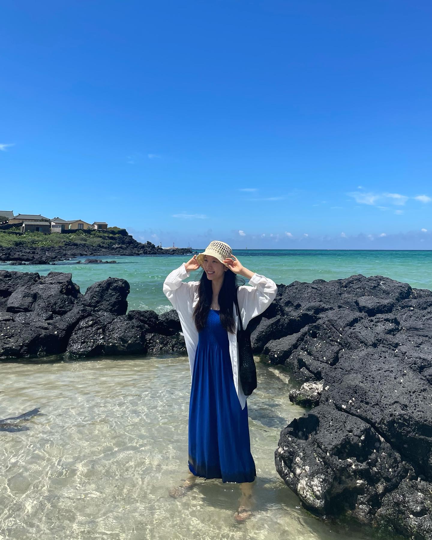 여름 휴양지룩🏝️원피스+셔츠 이미지
