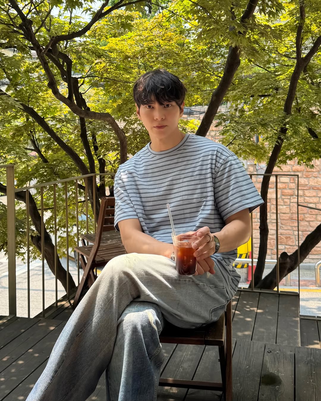 얇을 스트라이프 반팔티 고🤖 이미지6