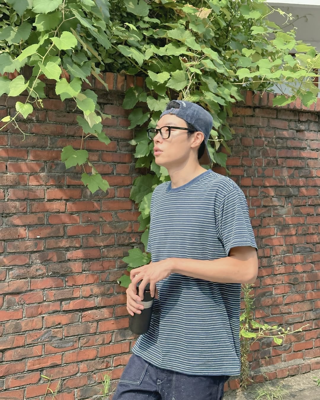 얇을 스트라이프 반팔티 고🤖 이미지2