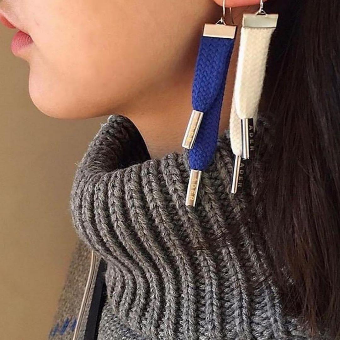 분위기 좋은 신발끈 귀걸이👂 이미지
