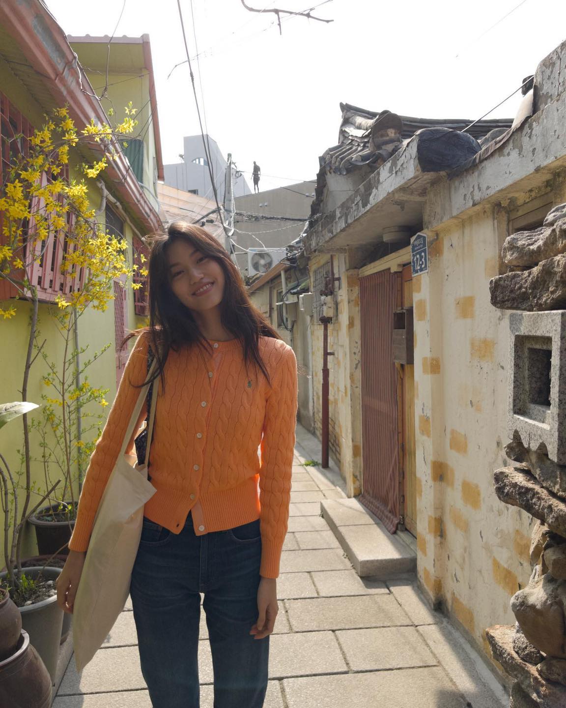 폴로 꽈배기니트 가디건 감성🧶💙 이미지