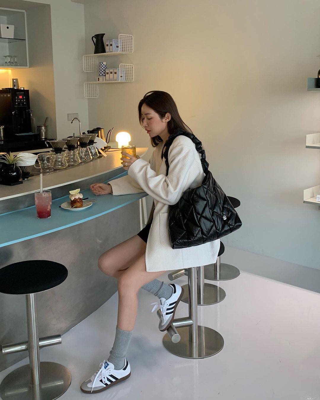 폭신 패딩백☁️🖤로사케이 누볼라 이미지