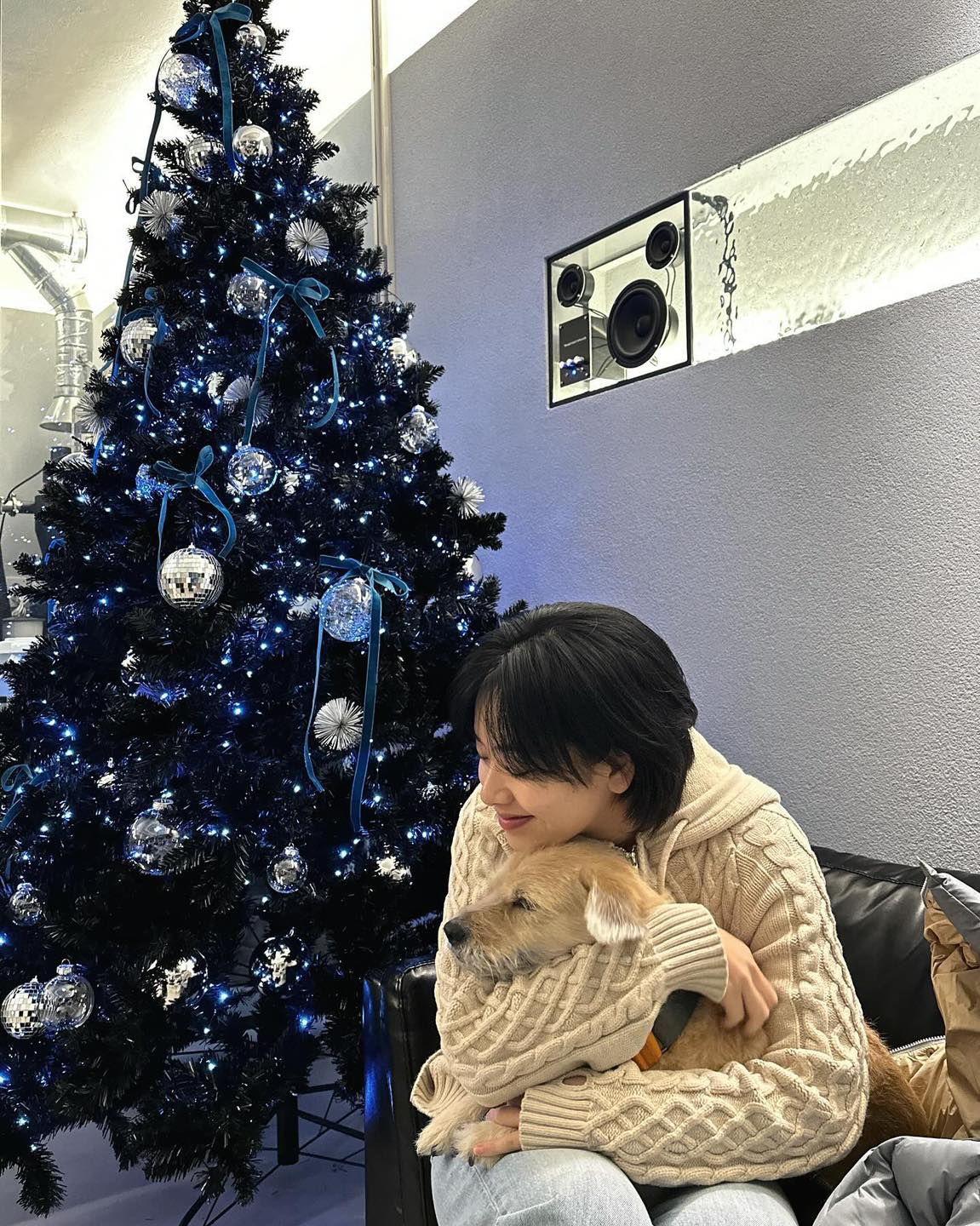 연말엔 귀엽게 니트 후드집업❄️♥️ 이미지